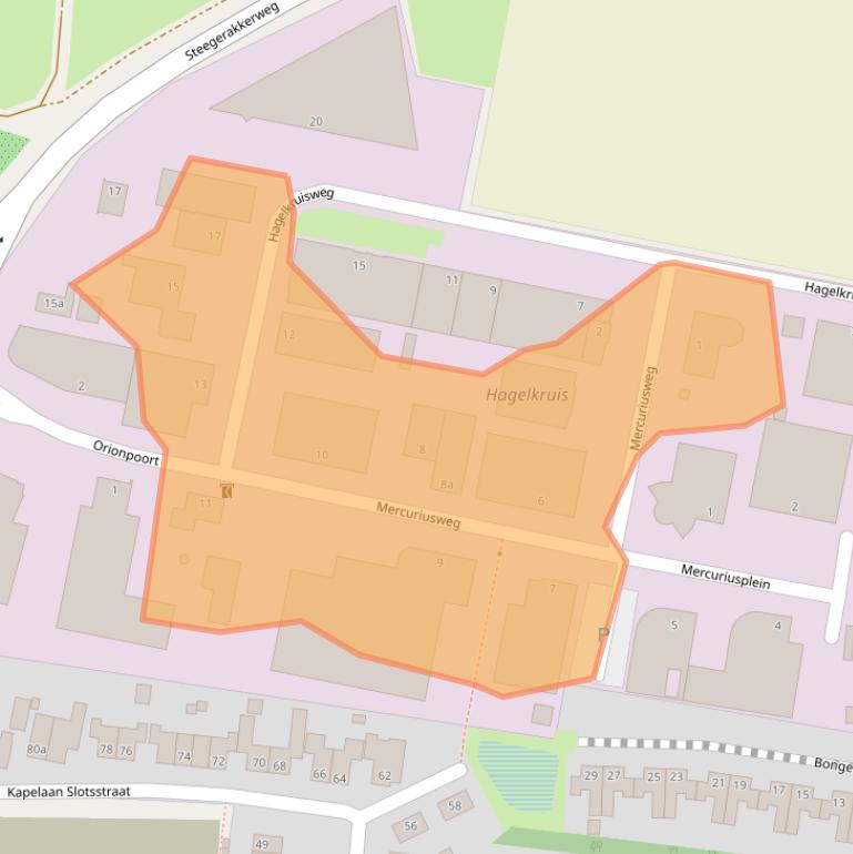 Kaart van postcodegebied 5971LX.