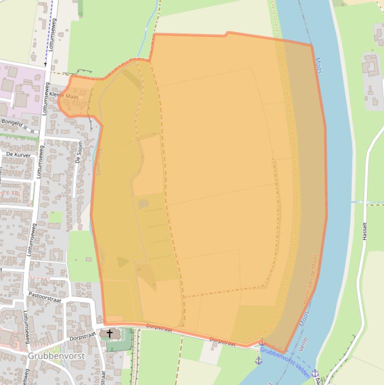 Kaart van postcodegebied 5971MB.