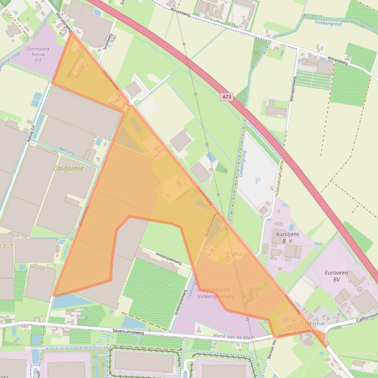 Kaart van postcodegebied 5971ND.