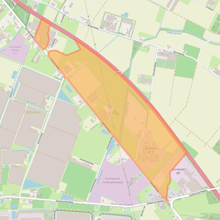 Kaart van postcodegebied 5971NG.
