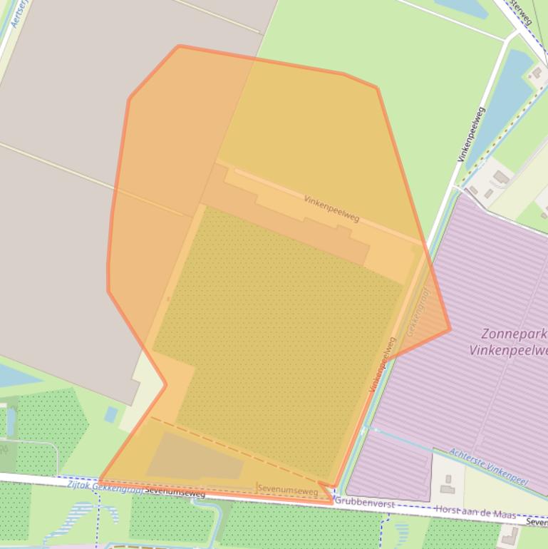 Kaart van postcodegebied 5971NJ.