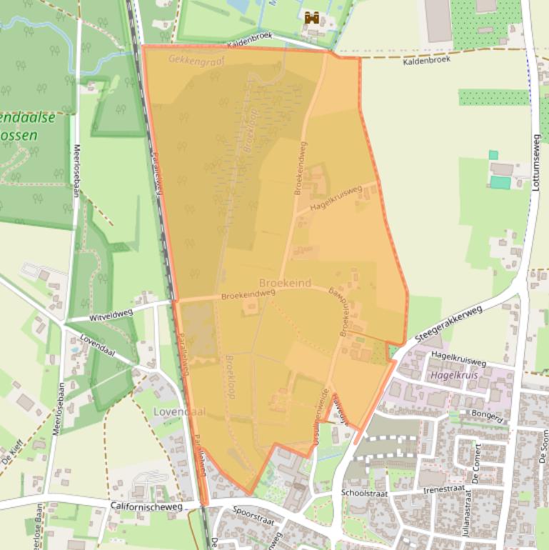 Kaart van postcodegebied 5971NZ.