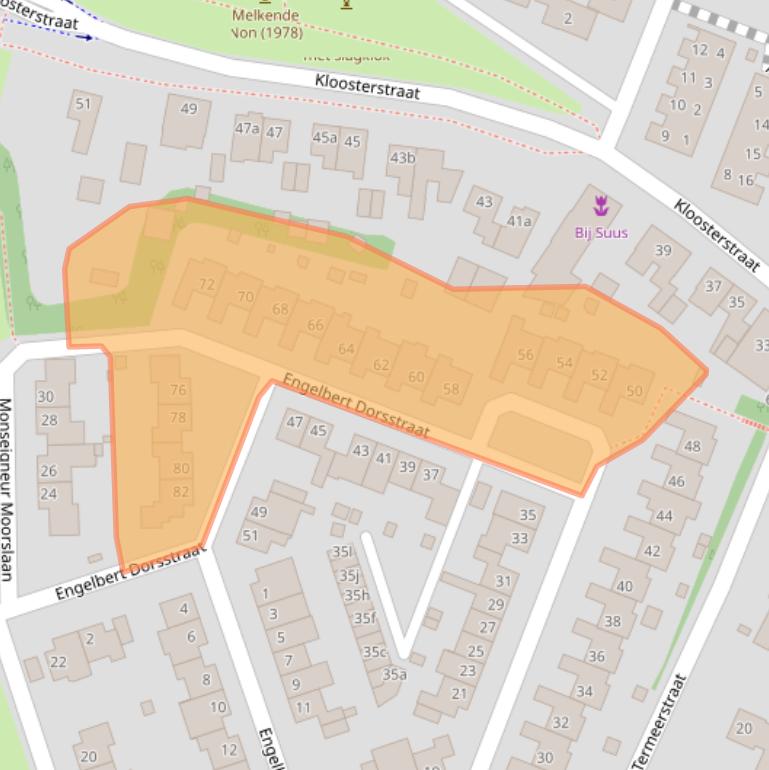 Kaart van postcodegebied 5971VH.