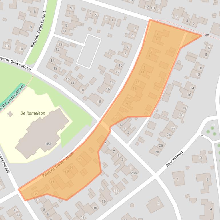 Kaart van postcodegebied 5971VT.