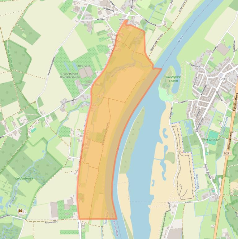 Kaart van postcodegebied 5973NA.