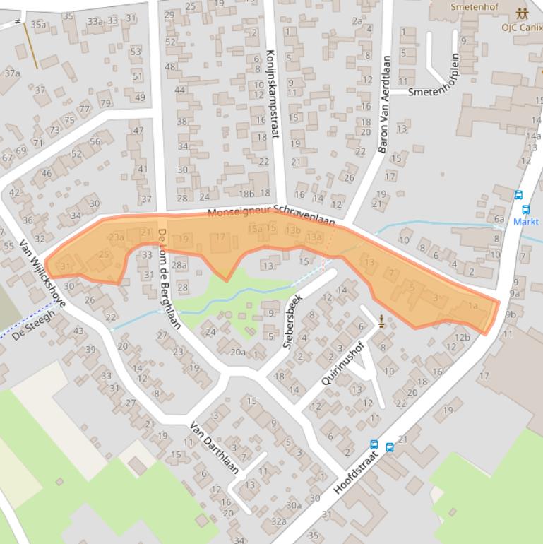 Kaart van postcodegebied 5973NH.