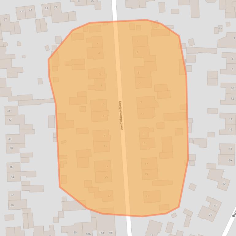 Kaart van postcodegebied 5973NM.