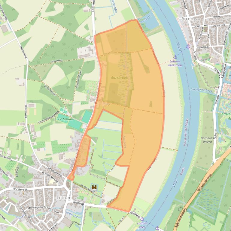 Kaart van postcodegebied 5973NX.
