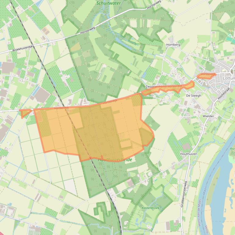 Kaart van postcodegebied 5973PM.