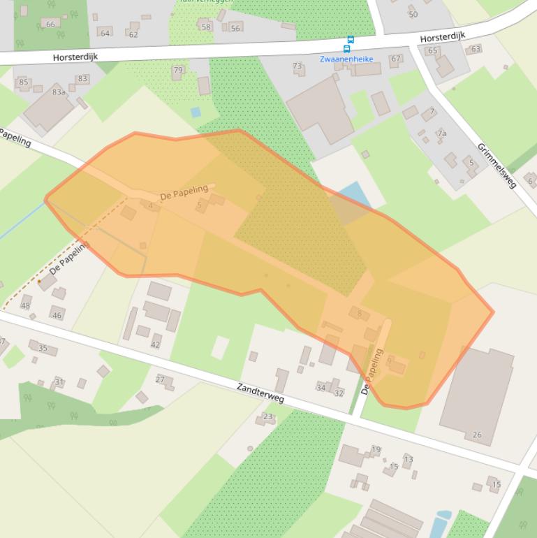 Kaart van postcodegebied 5973RA.