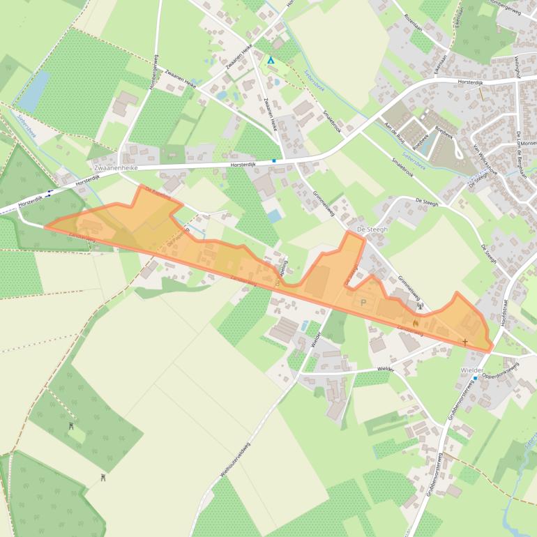 Kaart van postcodegebied 5973RC.