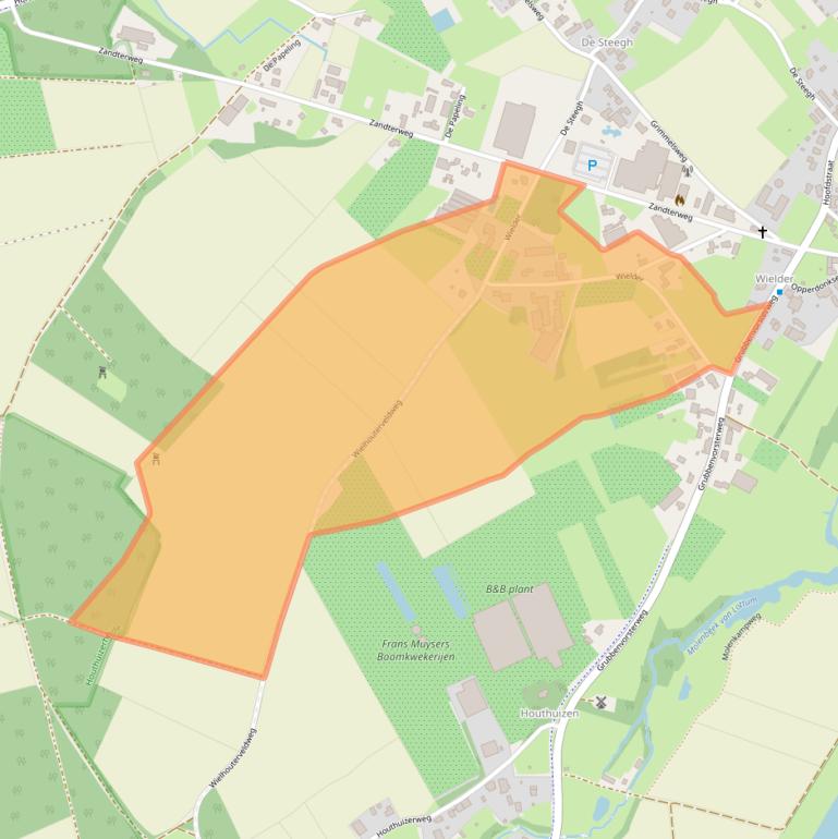 Kaart van postcodegebied 5973RD.