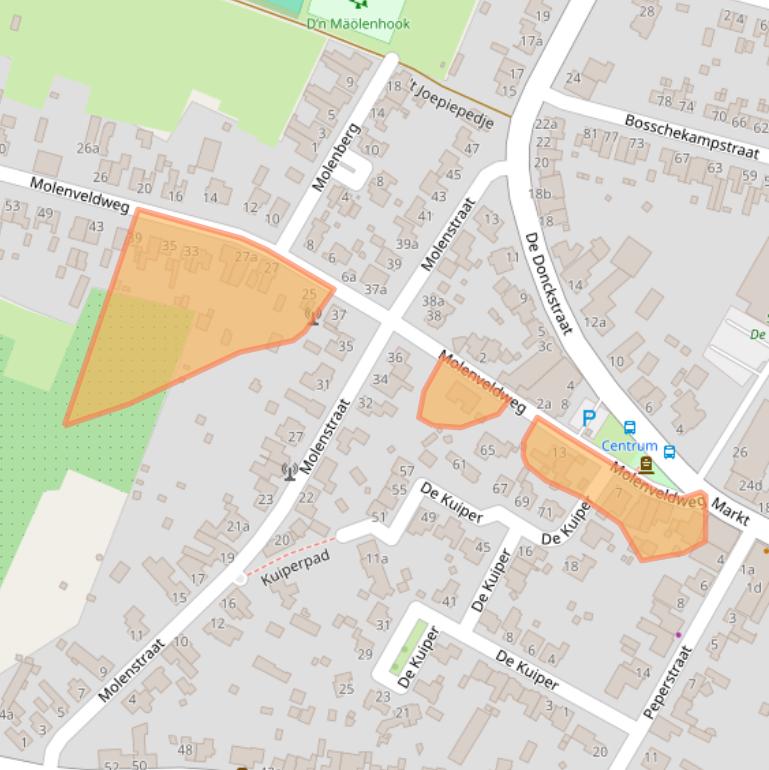 Kaart van postcodegebied 5975AH.