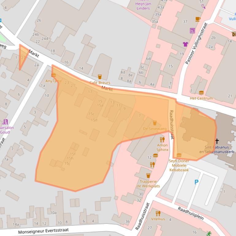 Kaart van postcodegebied 5975AM.