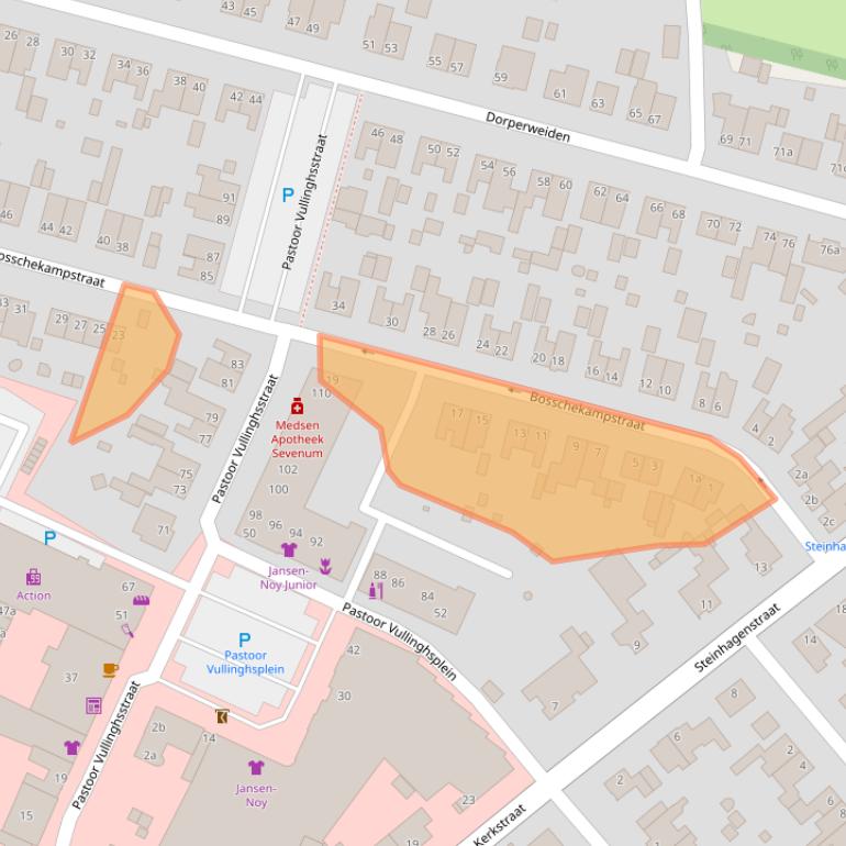 Kaart van postcodegebied 5975AR.