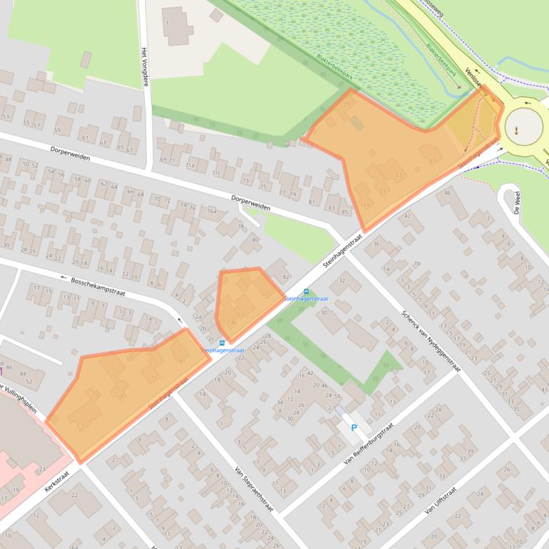 Kaart van postcodegebied 5975BE.