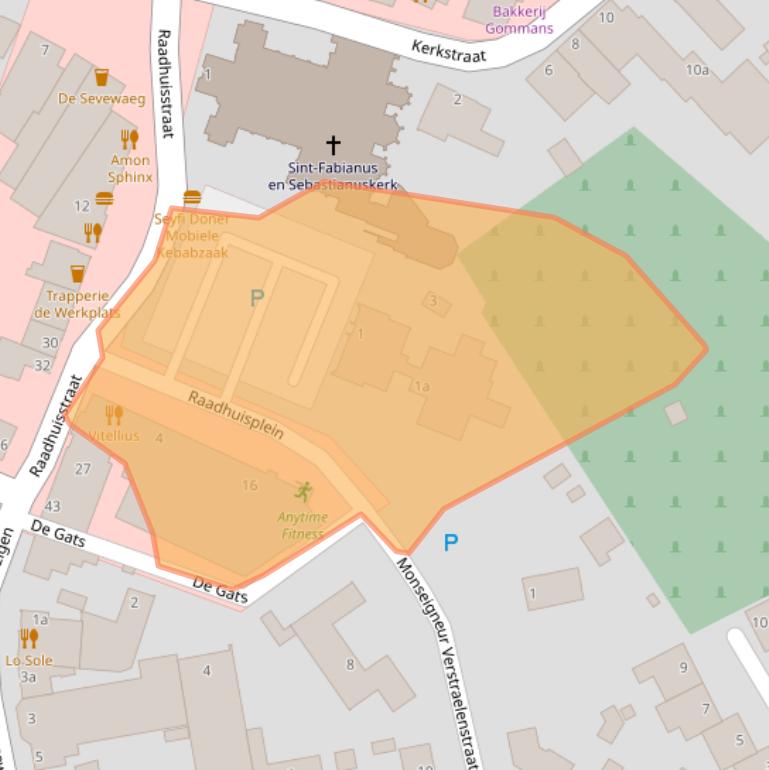 Kaart van postcodegebied 5975BK.