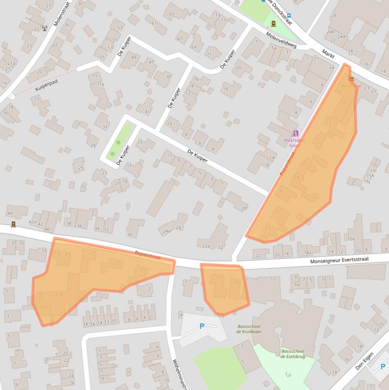 Kaart van postcodegebied 5975BS.