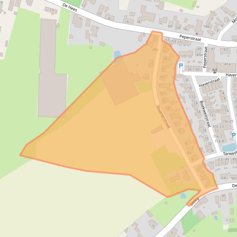 Kaart van postcodegebied 5975BX.