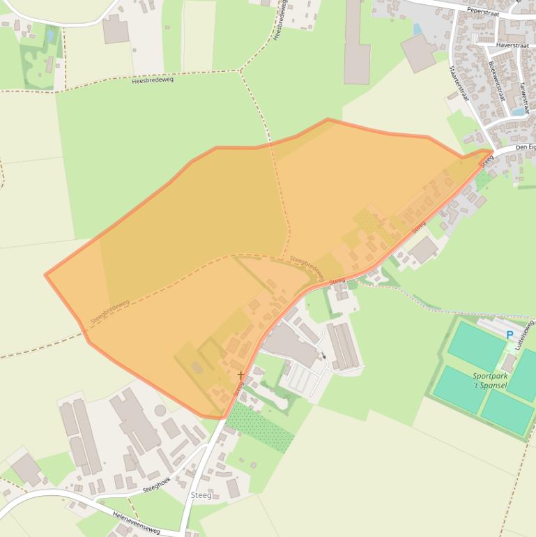 Kaart van postcodegebied 5975CE.