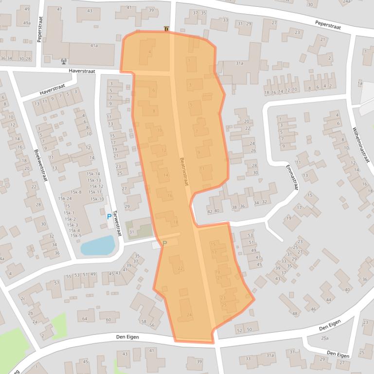 Kaart van postcodegebied 5975CG.