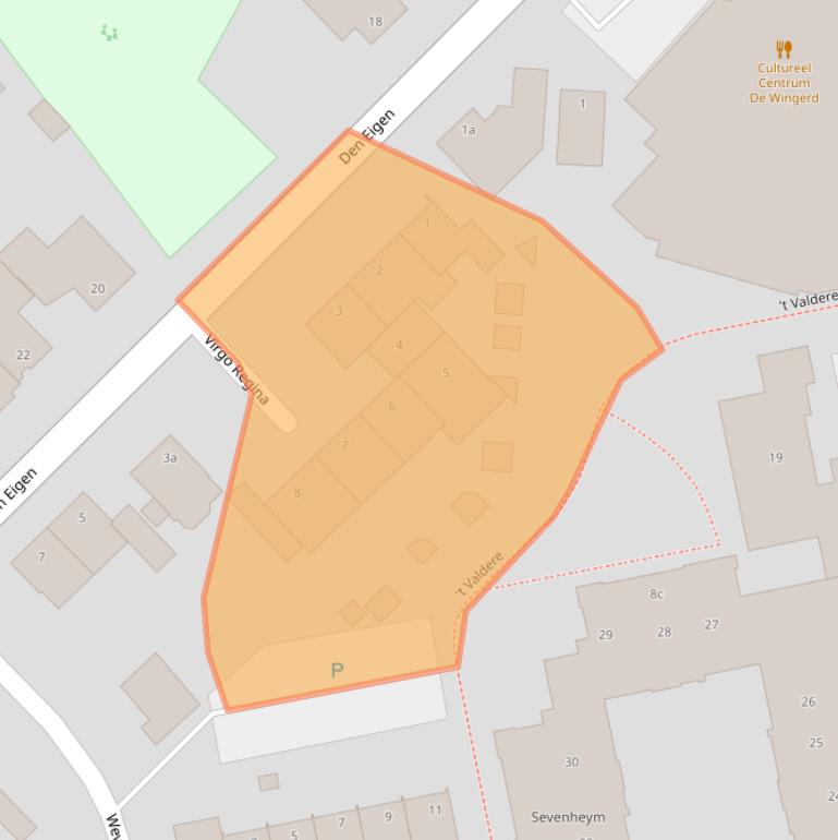 Kaart van postcodegebied 5975CR.