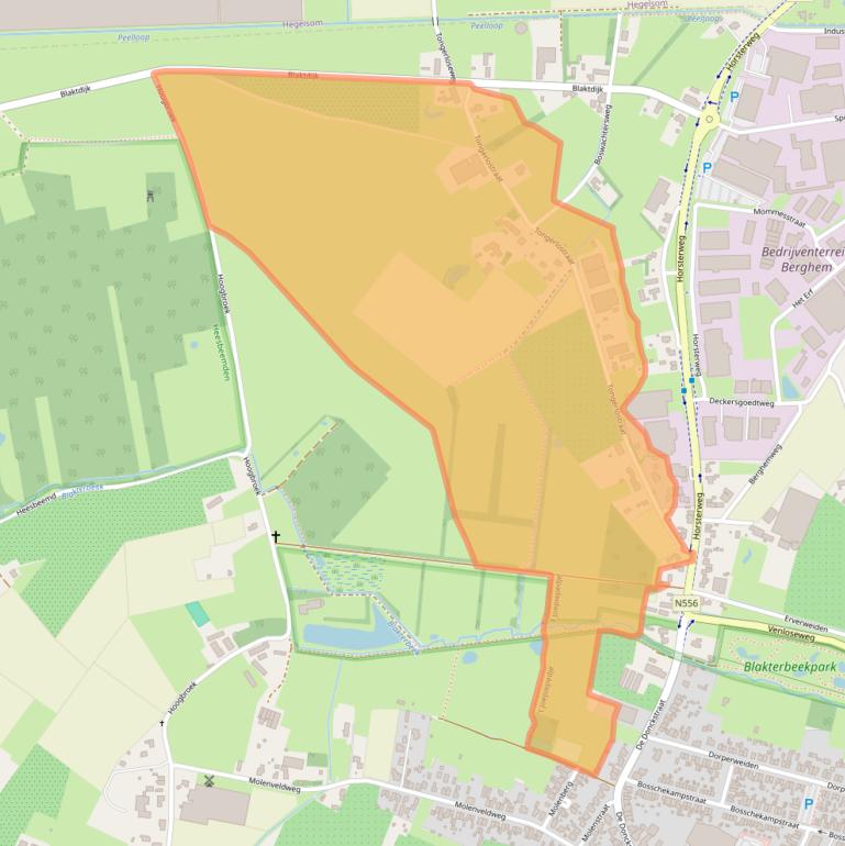 Kaart van postcodegebied 5975NC.