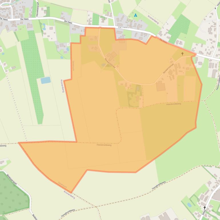 Kaart van postcodegebied 5975NK.