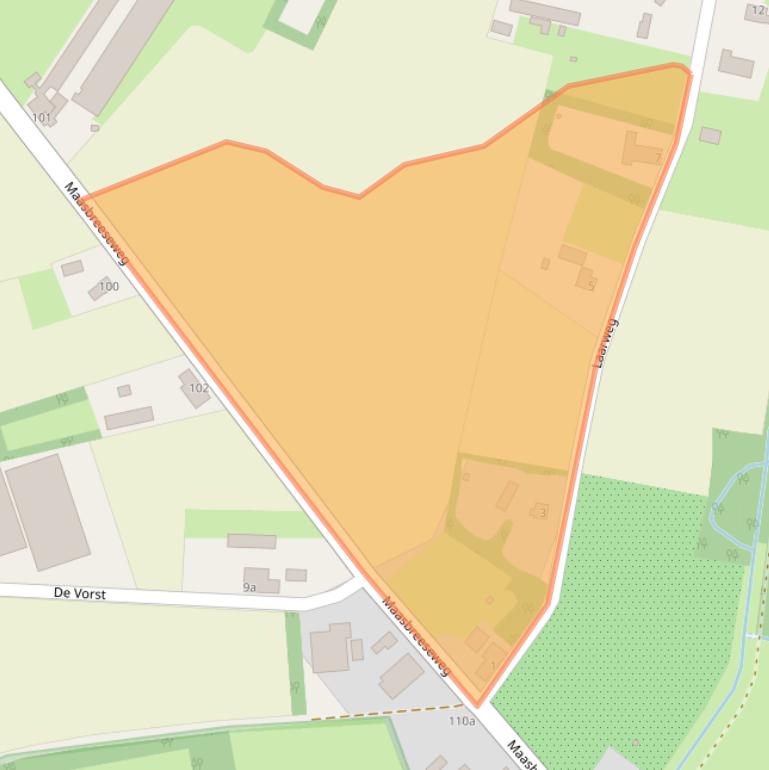 Kaart van postcodegebied 5975PK.