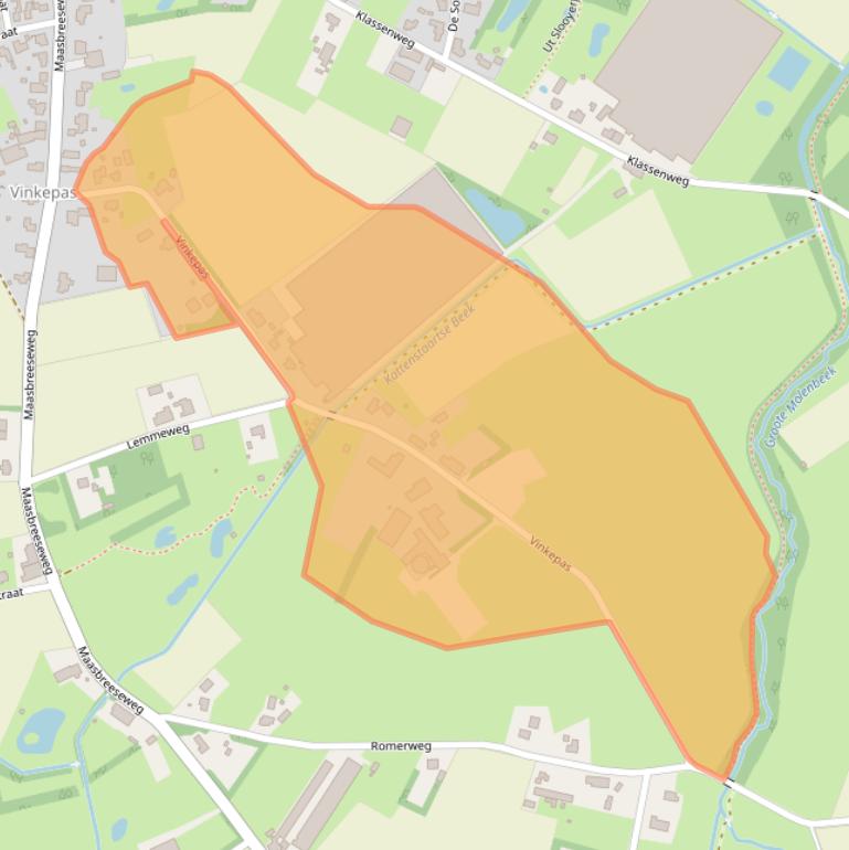 Kaart van postcodegebied 5975PN.