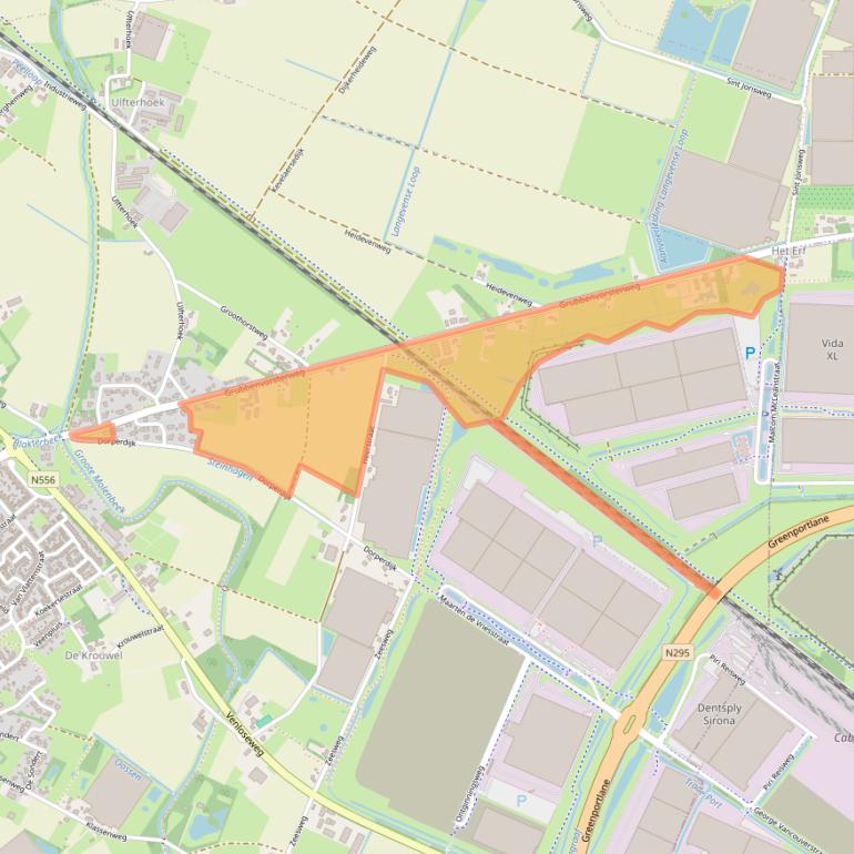 Kaart van postcodegebied 5975RB.