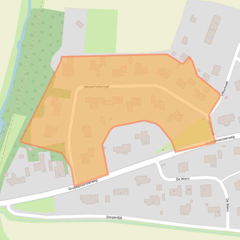 Kaart van postcodegebied 5975RE.