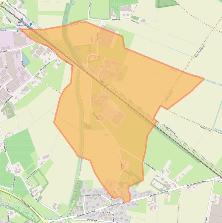 Kaart van postcodegebied 5975RG.