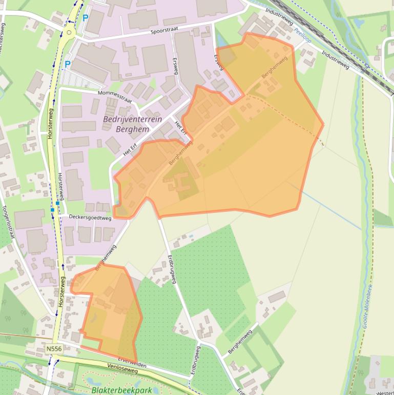 Kaart van postcodegebied 5975RJ.