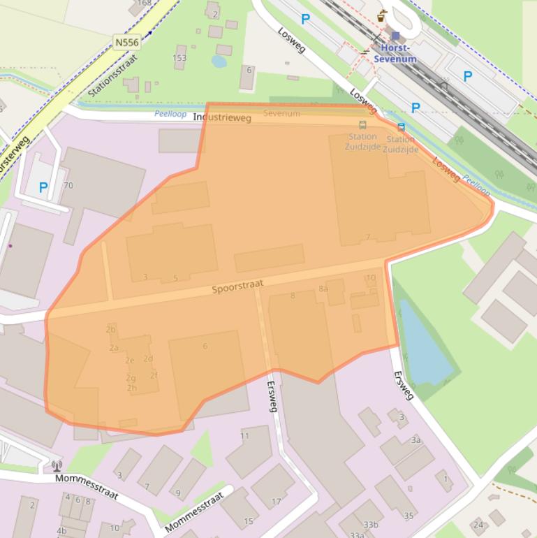 Kaart van postcodegebied 5975RK.