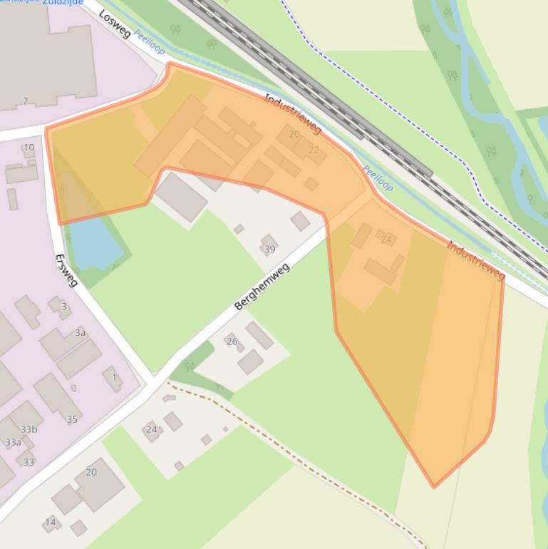 Kaart van postcodegebied 5975RL.