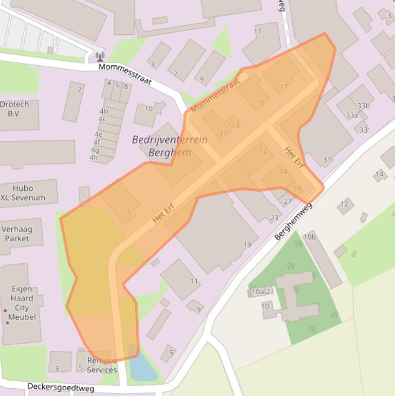 Kaart van postcodegebied 5975RN.