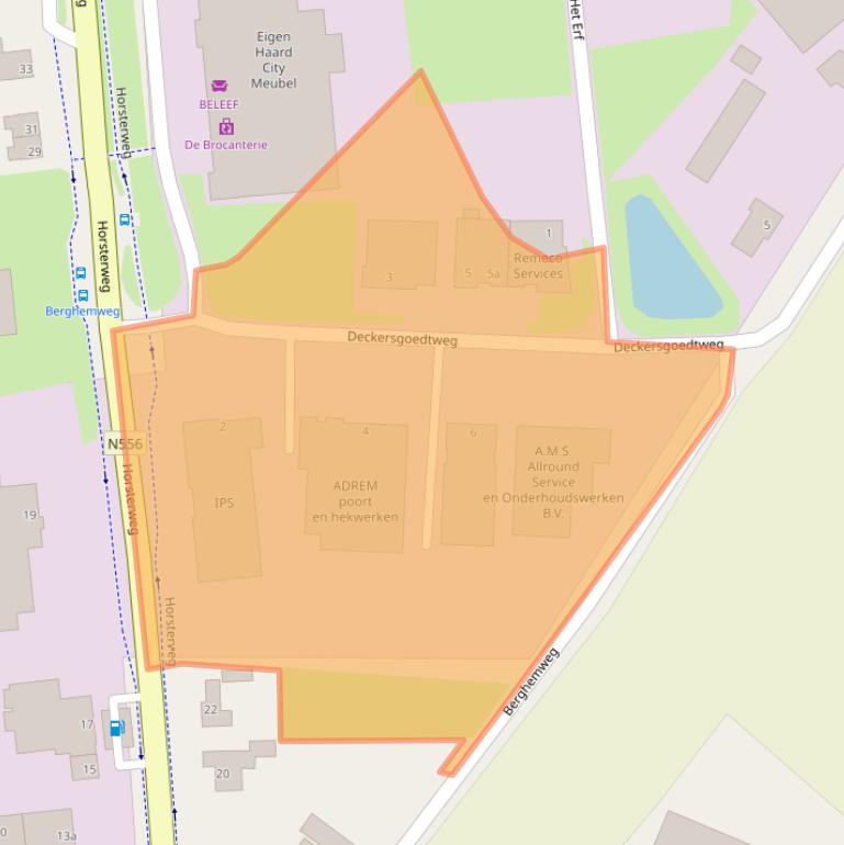 Kaart van postcodegebied 5975RR.