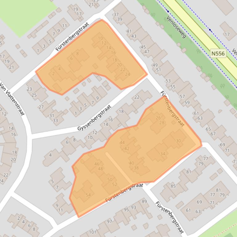 Kaart van postcodegebied 5975SH.