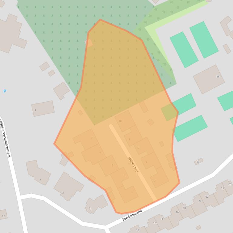 Kaart van postcodegebied 5975TC.