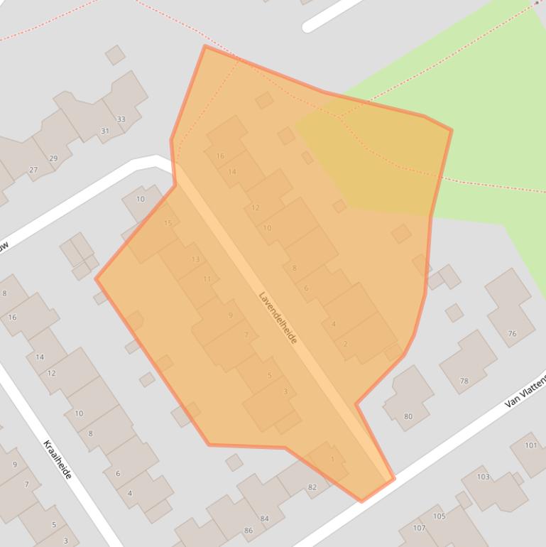 Kaart van postcodegebied 5975TL.