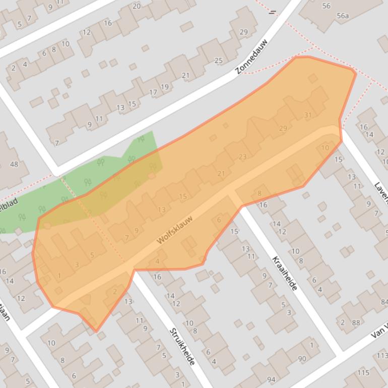 Kaart van postcodegebied 5975TM.