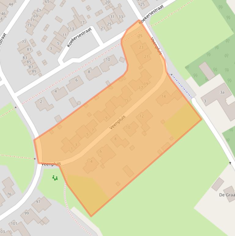 Kaart van postcodegebied 5975TN.