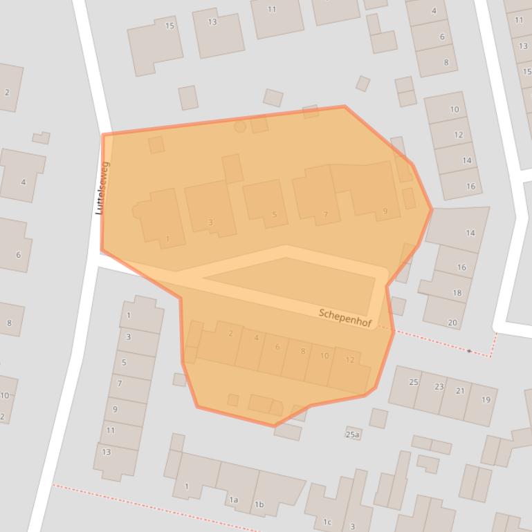 Kaart van postcodegebied 5975VJ.