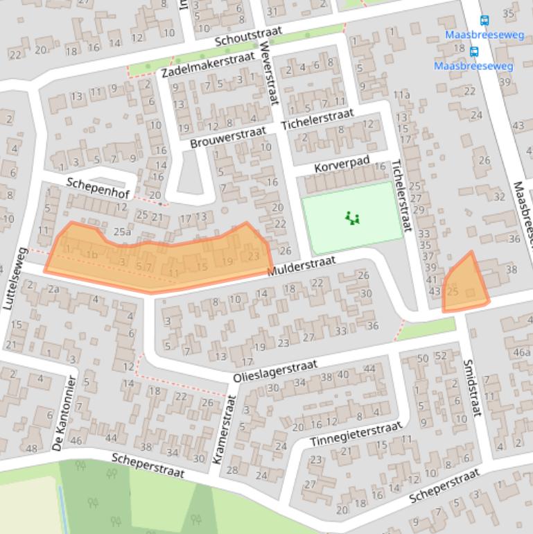 Kaart van postcodegebied 5975VX.