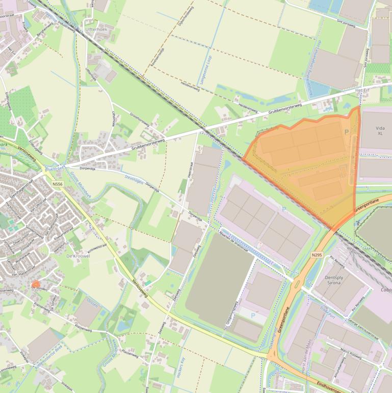 Kaart van postcodegebied 5975WE.