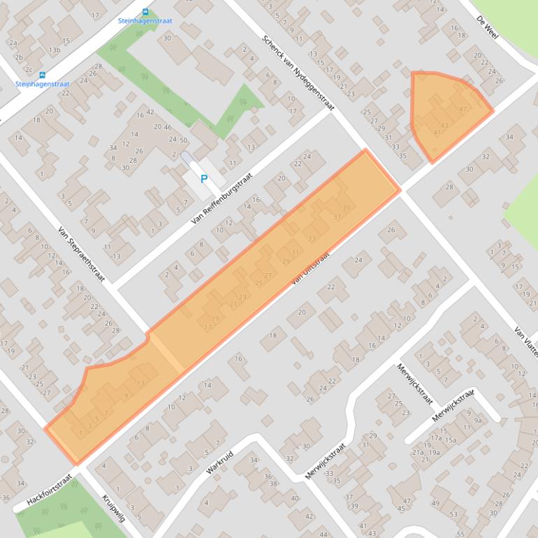 Kaart van postcodegebied 5975XW.