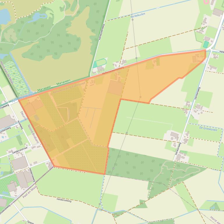 Kaart van postcodegebied 5977NB.