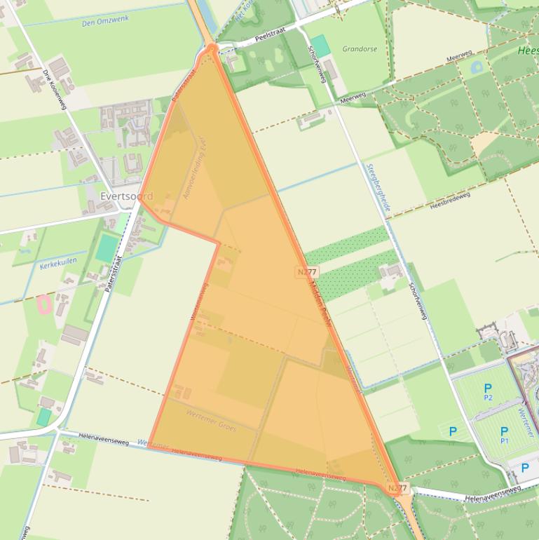 Kaart van postcodegebied 5977ND.