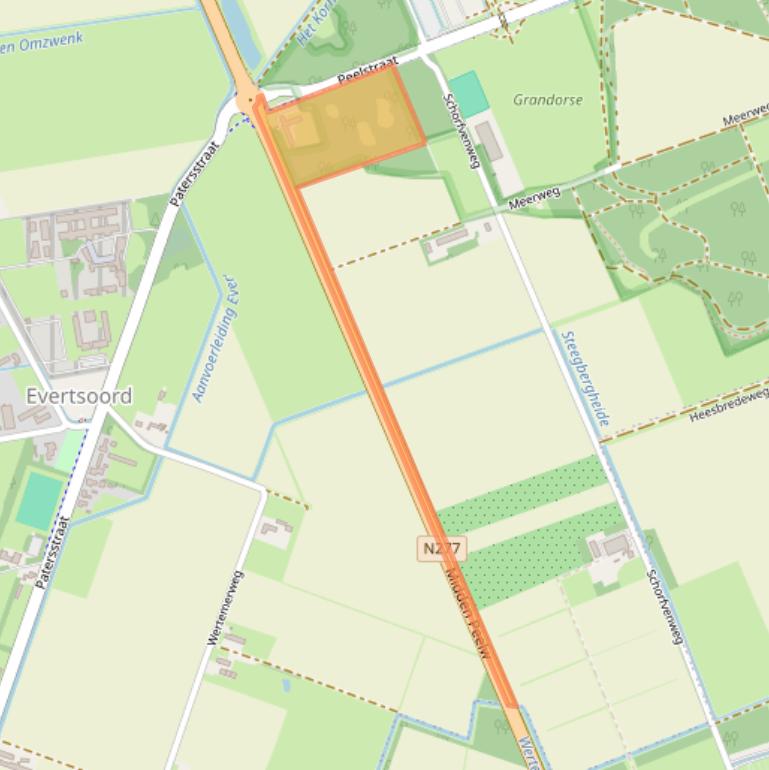 Kaart van postcodegebied 5977NN.